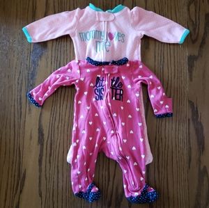 Footie Pajama Bundle NB/0-3M EUC